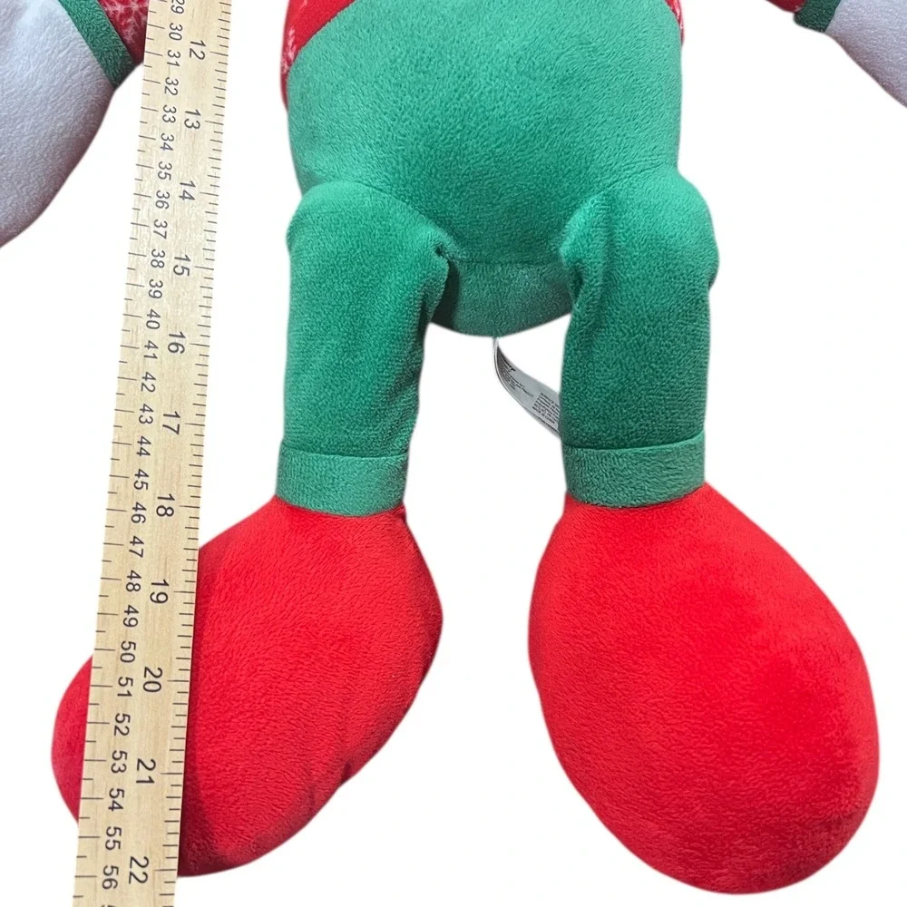 Disney Holiday Mickey Mouse Plush Stuffed Animal‎ Christmas Festive Red Large